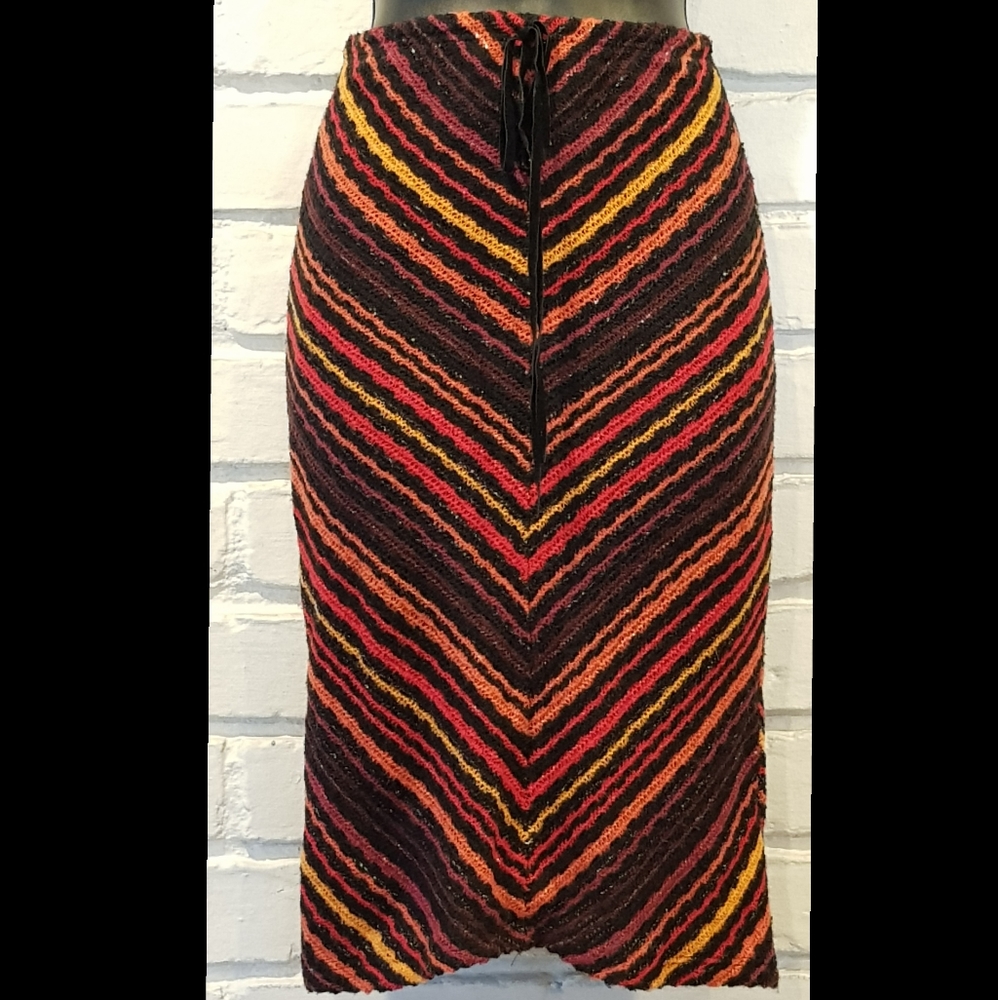 Vntg y2k  70s inspired Fall Sweater Skirt